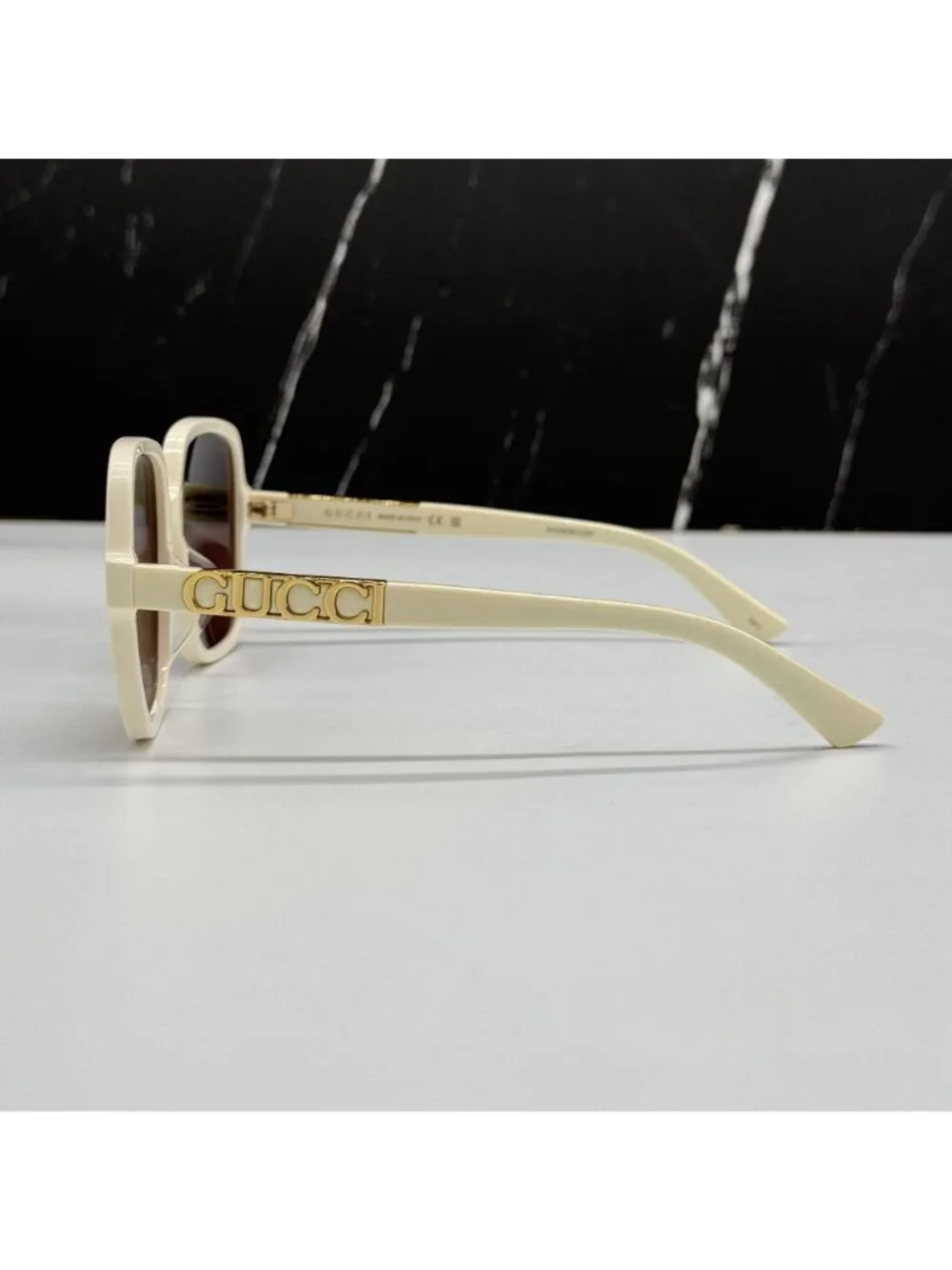 New Gucci GG1189SA 005 White Brown Women Sunglasses